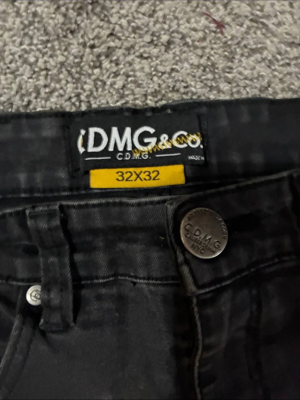 Men's Black Skinny Distressed Cargo Jeans